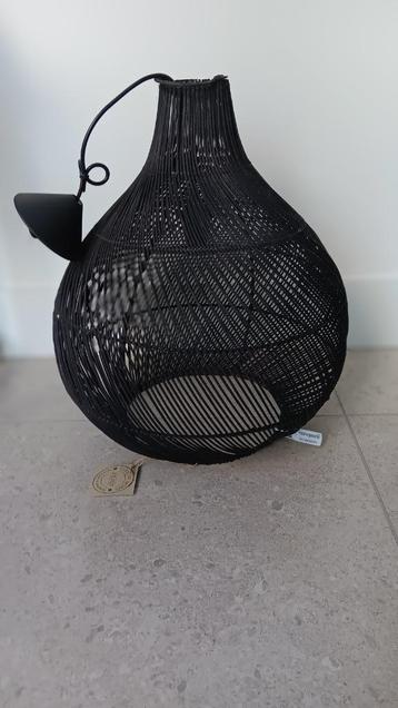 Te koop : 2x Rieten lampenkappen, Huis en Inrichting, Lampen | Hanglampen, Ophalen, Nieuw, Overige materialen, Rustiek