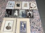 Lot van 10 oude foto’s . 4 groot formaat op karton, Verzamelen, Ophalen of Verzenden, Voor 1940, Gebruikt, Foto