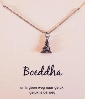 Boeddha hangertje aan ketting, op cadeaukaartje beschikbaar voor biedingen