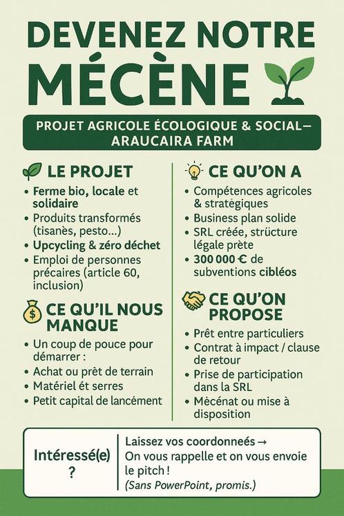 Business Angel cherche projet ? Nous cherchons notre ange (a, Immo, Gronden en Bouwgronden