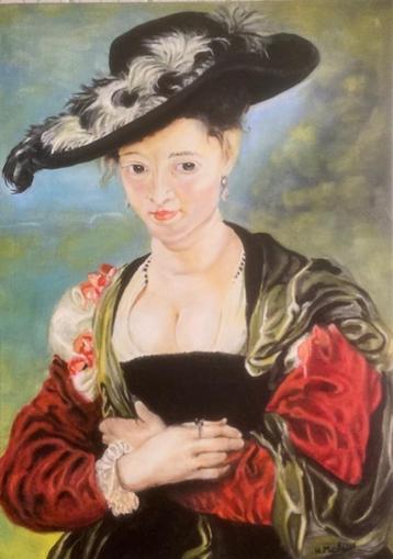 eigen olieverfschilderij Mijn Susanne Fourment van P.P.Rubbe beschikbaar voor biedingen
