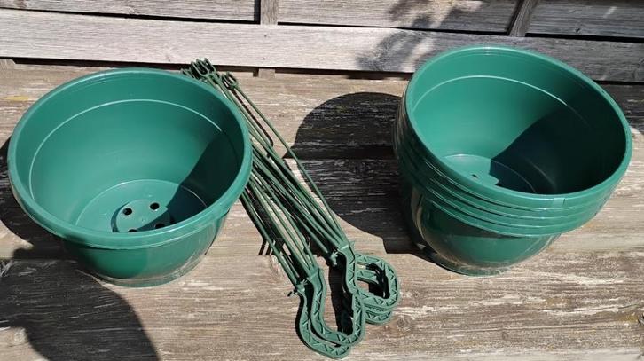 Hangpot  Plantenhanger  Hangende Plantenpot  Set, Tuin en Terras, Bloempotten, Nieuw, Kunststof, Balkon, Tuin, Rond, Ophalen of Verzenden