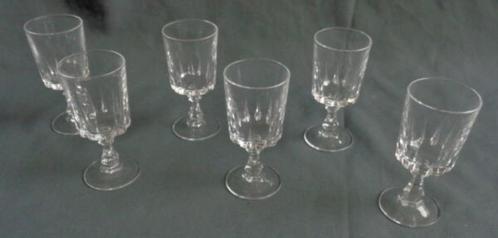 CRISTAL D' ARQUES LOUVRE 6x verre à shot en cristal H9,5xO4,, Maison & Meubles, Cuisine | Vaisselle, Utilisé, Verre, Enlèvement ou Envoi