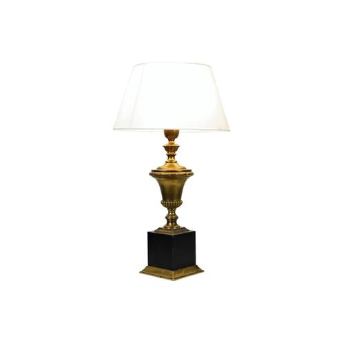 Tafellamp Lamp Messing Hollywood Regency Massive Seventies, Antiquités & Art, Antiquités | Éclairage, Enlèvement ou Envoi
