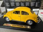 MAISTO Model VW Kever 1951 schaal 1:18 geel, Hobby en Vrije tijd, Ophalen of Verzenden, Nieuw, Auto, Maisto