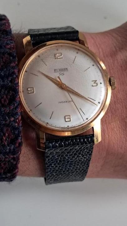 Hy Moser & cie swiss made 1950, Handtassen en Accessoires, Horloges | Heren, Zo goed als nieuw, Ophalen of Verzenden