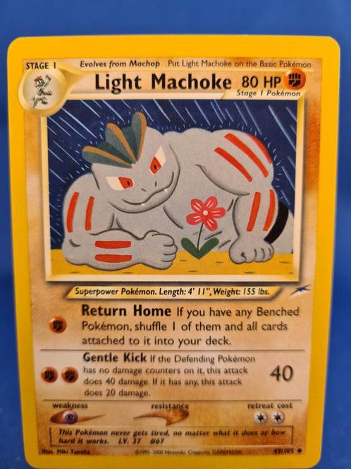 Light Machoke 49/105 - Neo Destiny, Hobby en Vrije tijd, Verzamelkaartspellen | Pokémon, Zo goed als nieuw, Verzenden