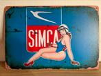 Plaque metallique Simca, Collections, Marques & Objets publicitaires, Enlèvement ou Envoi, Neuf