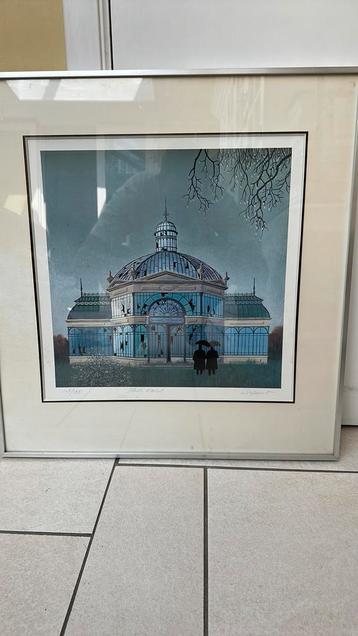 Getekende kleurenlitho Gaston Bogarrt  beschikbaar voor biedingen
