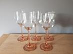 5 Wijnglazen Luminarc met roze voet, Ophalen
