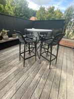 4 hoge barstoelen, Tuin en Terras, Ophalen, Kunststof, Gebruikt, Stoel