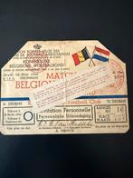Ticket belgie vs nederland 1946, Verzenden, Gebruikt