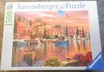 ravensburger puzzel 1500 stukjes mediterrane haven, Ophalen of Verzenden, Nieuw