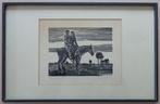 FRANK-IVO VAN DAMME / PALLIETER & MARIEKEN HOUTSNEDE 33x51cm, Antiek en Kunst, Kunst | Litho's en Zeefdrukken, Ophalen of Verzenden
