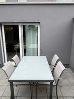 Tuintafel en 4 stoelen., Tuin en Terras, Tuintafels, Ophalen, Gebruikt, Rechthoekig, Overige materialen