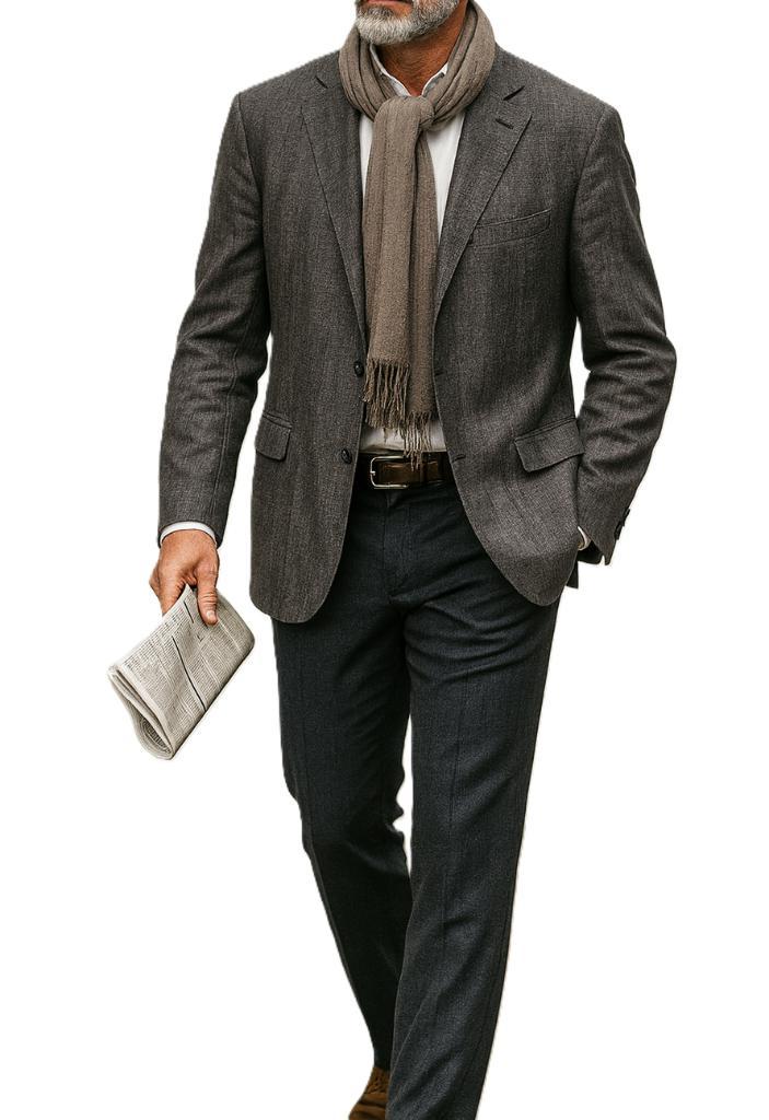 Linnen blazer van Rover & Lakes maat 27, Kleding | Heren, Kostuums en vesten, Zo goed als nieuw, Maat 52/54 (L), Grijs, Ophalen of Verzenden