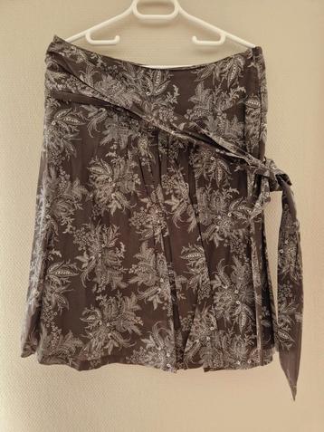 Rok 'Esprit' bruin met bloemen maat 40, Enlèvement ou Envoi, Porté, Taille 38/40 (M), Brun