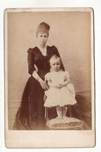 kabinetsfoto Maria de las Mercedes prinses asturie eind 1800, Collections, Maisons royales & Noblesse, Enlèvement ou Envoi, Comme neuf