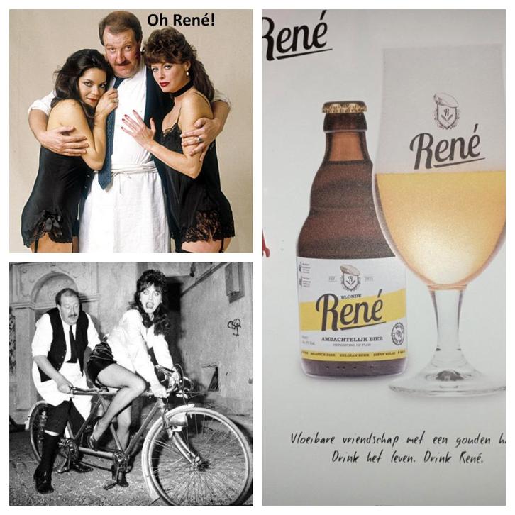 664) Voor het café...heu mancave...van René ( reclamebord), Verzamelen, Merken en Reclamevoorwerpen, Zo goed als nieuw, Reclamebord