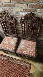 5 antieke jacht stoelen te koop uitgesneden en getorst zie f, Ophalen