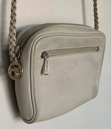 Sac à bandoulière Longchamp en cuir beige, Enlèvement ou Envoi, Comme neuf, Beige, Sac de soirée