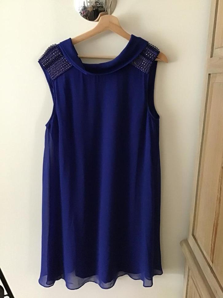 Kobaltblauw kleed ted baker maat 4, Kleding | Dames, Jurken, Zo goed als nieuw, Maat 42/44 (L), Blauw, Knielengte, Ophalen of Verzenden