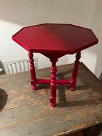 ANTIEKE TAFEL BIJZETTAFEL WIJNTAFEL ROOD GELAKT HOUT, Antiek en Kunst, Ophalen