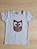 T-shirt gris avec hibou - Dotts - taille 152, Dotts, Fille, Chemise ou À manches longues, Utilisé