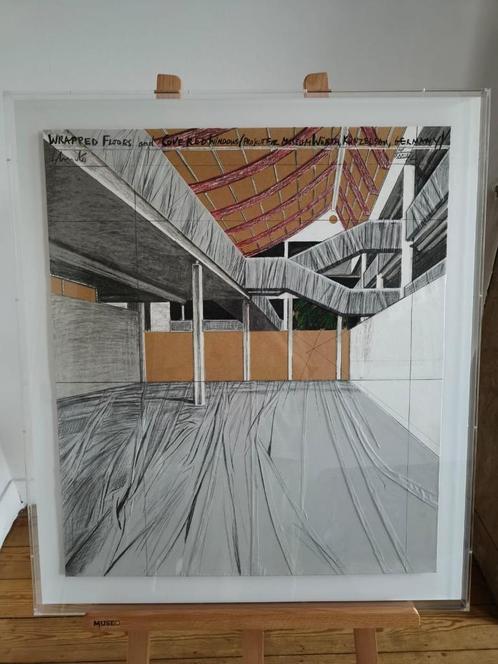 Christo - Wrapped Floors and Covered Windows, Project for Mu, Antiek en Kunst, Kunst | Litho's en Zeefdrukken, Ophalen of Verzenden