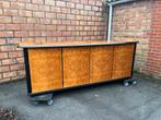 Vintage burlwood dressoir en barkast, Ophalen, Zo goed als nieuw