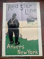 Poster Red Star Line Anvers, Verzamelen, Gebruikt, Ophalen of Verzenden