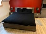 Complete slaapkamer 180x200, Comme neuf, Deux personnes, Brun, 180 cm