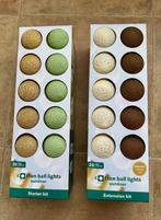 40 led Cotton Ball Lights outdoor starters en extension kit, Caravans en Kamperen, Verzenden, Gebruikt