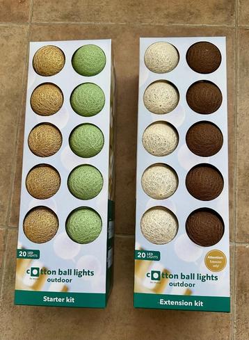 40 led Cotton Ball Lights outdoor starters en extension kit beschikbaar voor biedingen