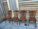 4x antieke eikenhout stoelen, Antiek en Kunst, Ophalen