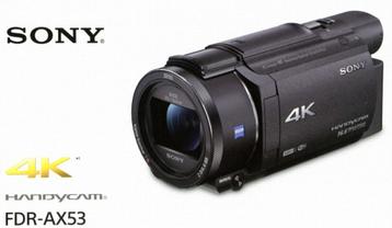Sony FDR-AX53 4K camcorder+extra’s+ Accu enz.., Audio, Tv en Foto, Videocamera's Digitaal, Ophalen, 20x of meer, Zo goed als nieuw