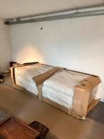 Nieuw beige 3-zit zetel (2x 1.5 zit), Huis en Inrichting, Ophalen, 100 tot 125 cm, Moderne beige 3-zit zetel, Rechte bank