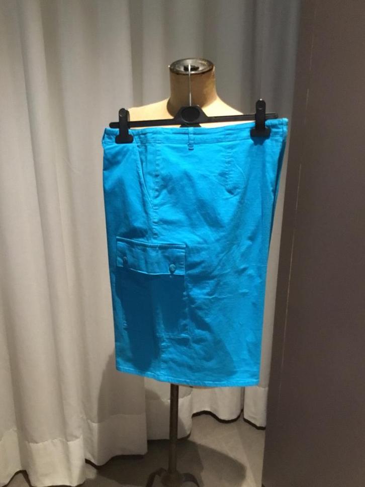 PERSONA by Marina Rinaldi, Turquoise bermuda, maat 31 (52), Kleding | Dames, Grote Maten, Gedragen, Broek of Spijkerbroek, Ophalen of Verzenden