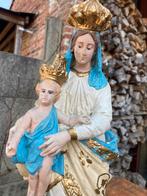 Prachtig Maria met kind beeld onder stolp. Retro hoogte 40cm, Antiek en Kunst, Ophalen