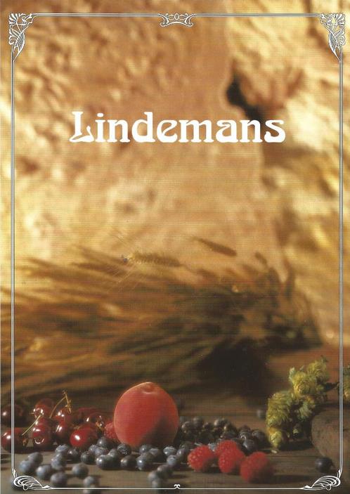 Brochure sur la bière Lindemans (gueuze/kriek), Collections, Marques de bière, Utilisé, Autres types, Enlèvement ou Envoi