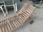 Ligbed / ligstoel teak, Tuin en Terras, Ophalen, Zo goed als nieuw