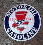 Red Hat gasoline emaille reclame bord en andere USA borden, Verzamelen, Reclamebord, Ophalen of Verzenden, Zo goed als nieuw