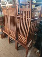 6 teakstoelen, Ophalen, Zo goed als nieuw