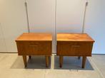 Vintage nachttafeltjes (set van 2), Ophalen, Gebruikt, Minder dan 45 cm, Minder dan 55 cm
