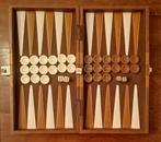 Backgammon als koffer uitgevoerd, kunstlederen koffer, en ge, Een of twee spelers, Ophalen of Verzenden, Zo goed als nieuw