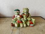 Vintage kerstkaars in de vorm van berenfamilie ️, Ophalen of Verzenden, Zo goed als nieuw, Rood