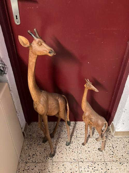 Lot de girafe en bois, Collections, Collections Animaux, Comme neuf