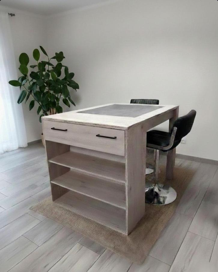 Table haute îlot mange-debout bar bureau neuf, Maison & Meubles, Armoires | Commodes, Comme neuf, Moins de 100 cm, 100 à 150 cm