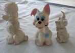 rubbertoys piepers  honden vintage plastic, Verzamelen, Gebruikt, Ophalen of Verzenden