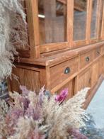 Buffet/vitrine en teck LIVRAISON GRATUITE, Teck, Avec tablette(s), 25 à 50 cm, 200 cm ou plus